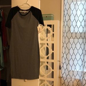 LulaRoe Julia Size Small Black & Grey